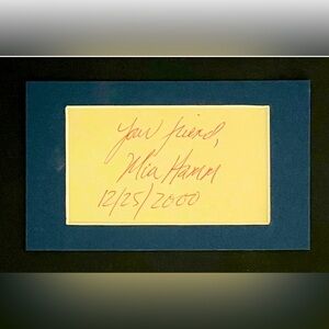 Mia Hamm Signed Cut 5x3 USA Soccer Matted Photo AUTO